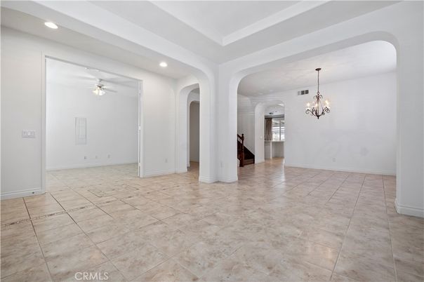 Chandelier, Empty room, Interior, Recessed Lighting