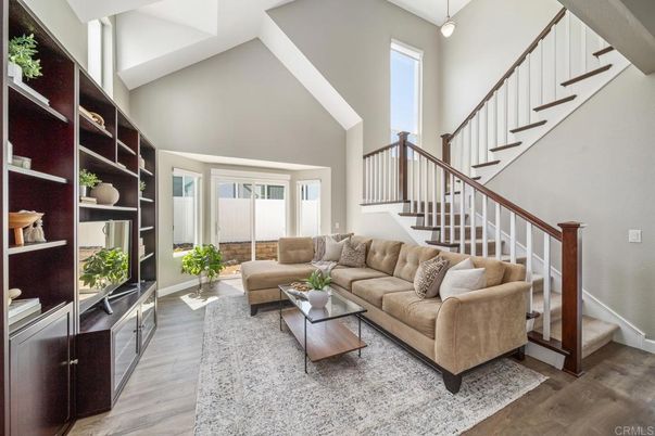 Interior, Living room, Pendant Lights, Wood Texture Flooring