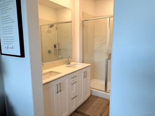 Bathroom, Dual Sink Vanities, Glass Shower, Interior