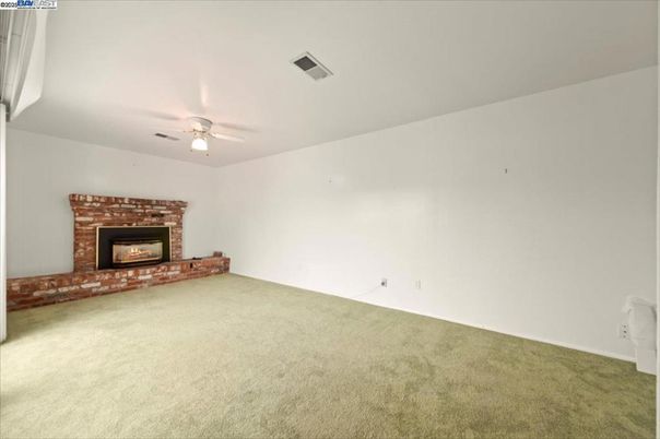Empty room, Fireplace, Interior