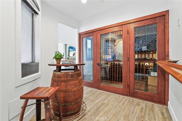 Interior, Recessed Lighting, Wine Storage, Wood Texture Flooring