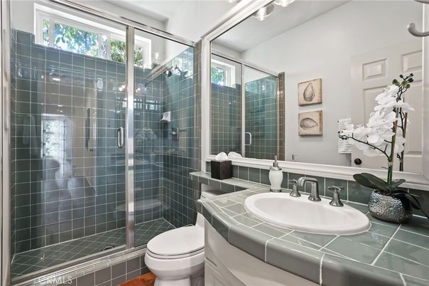Bathroom, Glass Shower, Interior, Tile Countertops