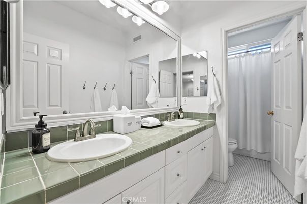 Bathroom, Dual Sink Vanities, Interior, Tile Countertops