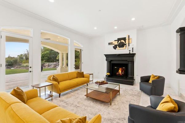 Fireplace, Interior, Living room, Recessed Lighting