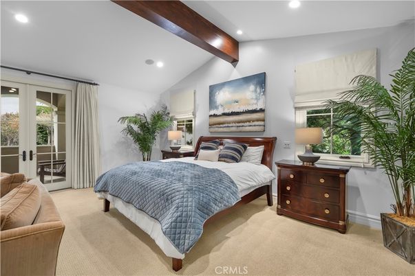 Bedroom, Interior, Recessed Lighting, Wooden Beams