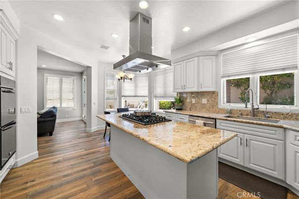 Chandelier, Interior, Kitchen, Recessed Lighting, Wood Texture Flooring