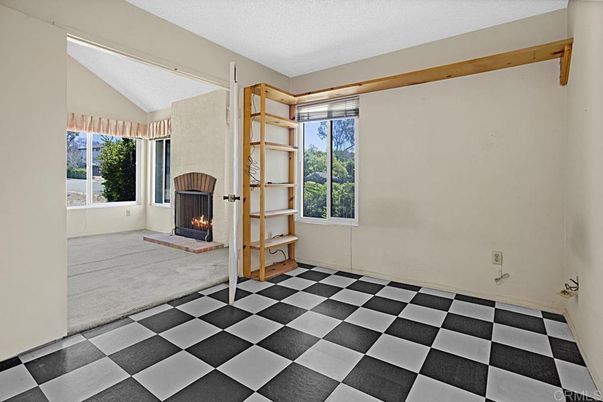 Empty room, Fireplace, Interior