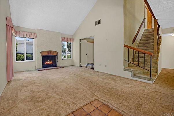 Empty room, Fireplace, Interior