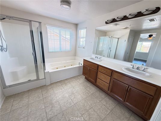 Bathroom, Dual Sink Vanities, Glass Shower, Interior