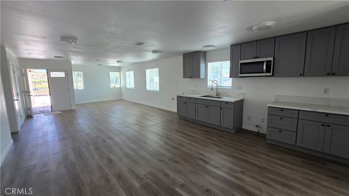 Empty room, Interior, Kitchen, Wood Texture Flooring