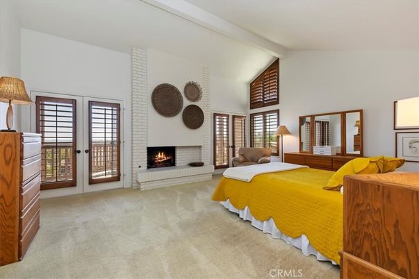 Bedroom, Fireplace, Interior