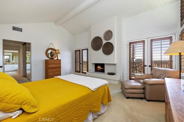 Bedroom, Fireplace, Interior