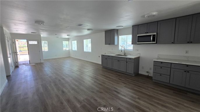 Empty room, Interior, Kitchen, Wood Texture Flooring