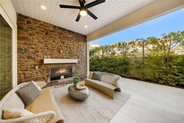 Exterior, Fireplace, Interior, Living room, Recessed Lighting, Stone Walls