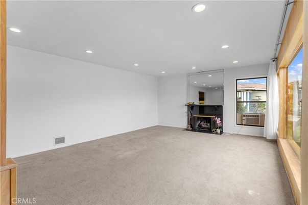 Empty room, Fireplace, Interior, Recessed Lighting