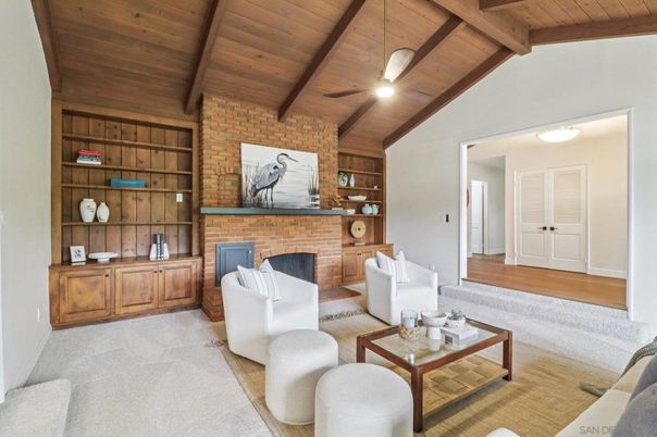 Fireplace, Interior, Living room, Stone Walls, Wooden Beams, Wooden Ceilings, Wood Texture Flooring