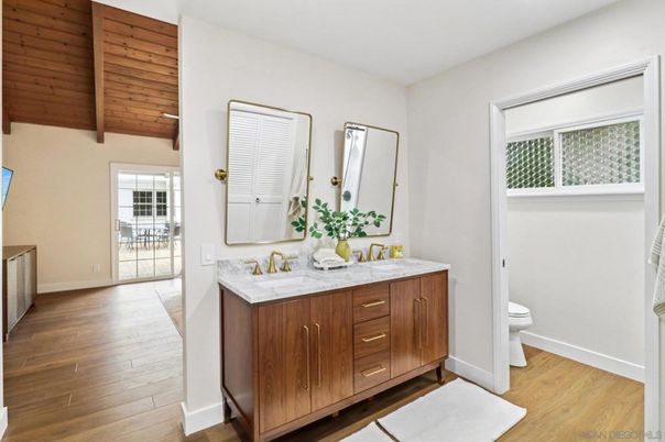 Bathroom, Interior, Wooden Ceilings, Wood Texture Flooring