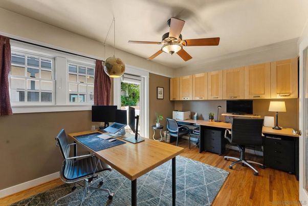 Home Office, Interior, Wood Texture Flooring