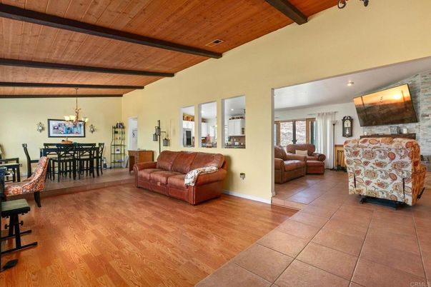 Chandelier, Dining room, Interior, Living room, Wooden Beams, Wooden Ceilings, Wood Texture Flooring