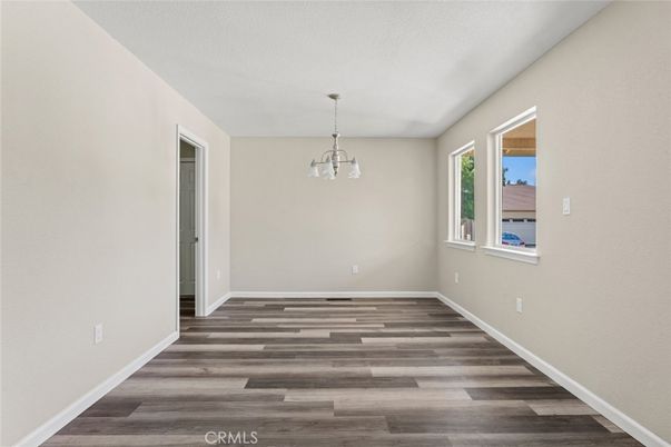 Empty room, Interior, Pendant Lights, Wood Texture Flooring