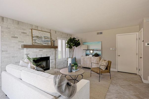 Fireplace, Interior, Living room, Stone Walls