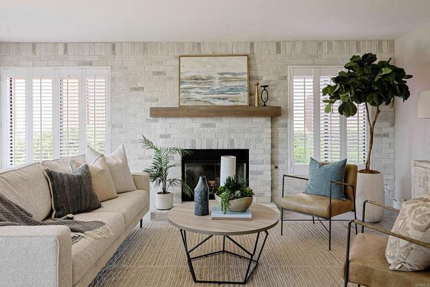 Fireplace, Interior, Living room, Stone Walls