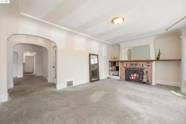 Empty room, Fireplace, Interior