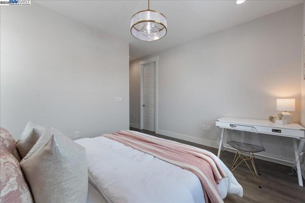 Bedroom, Home Office, Interior, Recessed Lighting, Wood Texture Flooring