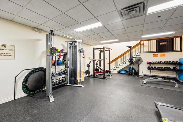 Fitness Equipment, Interior, Recessed Lighting