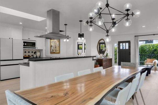 Dining room, Interior, Kitchen, Pendant Lights, Recessed Lighting, Stainless Steel Appliances
