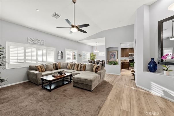 Dining room, Interior, Kitchen, Living room, Pendant Lights, Recessed Lighting, Wood Texture Flooring
