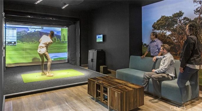 Interior, Projection Screen, Wood Texture Flooring