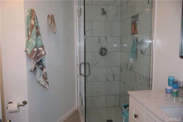 Bathroom, Glass Shower, Interior, Marble Walls