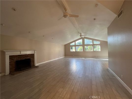 Empty room, Fireplace, Interior, Wood Texture Flooring