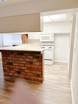 Interior, Kitchen, Stone Walls, Wood Texture Flooring