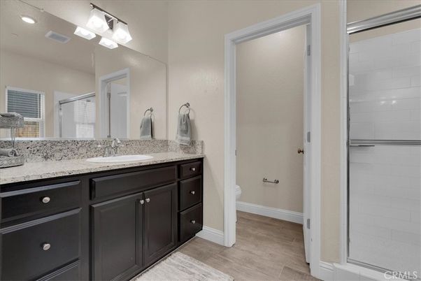 Bathroom, Interior, Recessed Lighting, Wood Texture Flooring