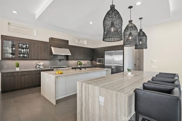 Interior, Kitchen, Pendant Lights, Recessed Lighting, Stainless Steel Appliances