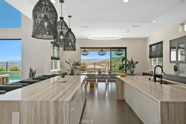 Dining room, Interior, Kitchen, Pendant Lights, Recessed Lighting, Water