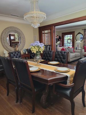 Chandelier, Dining room, Interior, Living room, Wood Texture Flooring