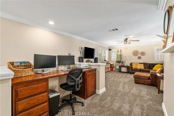 Home Office, Interior, Recessed Lighting