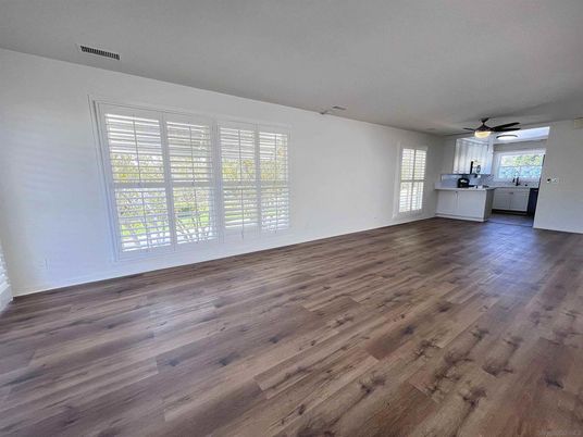 Empty room, Interior, Kitchen, Wood Texture Flooring