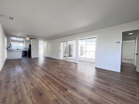 Empty room, Interior, Kitchen, Wood Texture Flooring