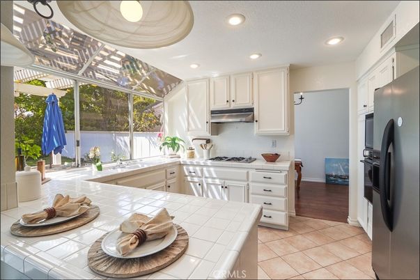 Interior, Kitchen, Recessed Lighting, Tile Countertops