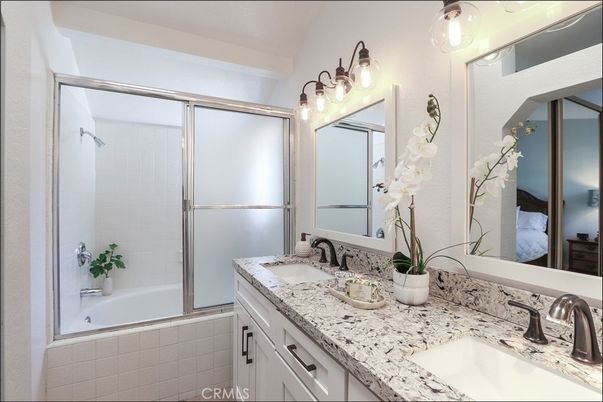 Bathroom, Dual Sink Vanities, Glass Shower, Interior