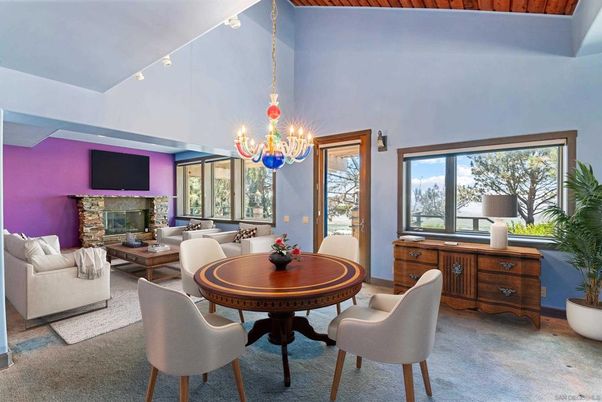 Chandelier, Dining room, Fireplace, Interior, Living room