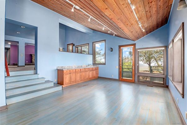 Empty room, Interior, Recessed Lighting, Wooden Ceilings, Wood Texture Flooring