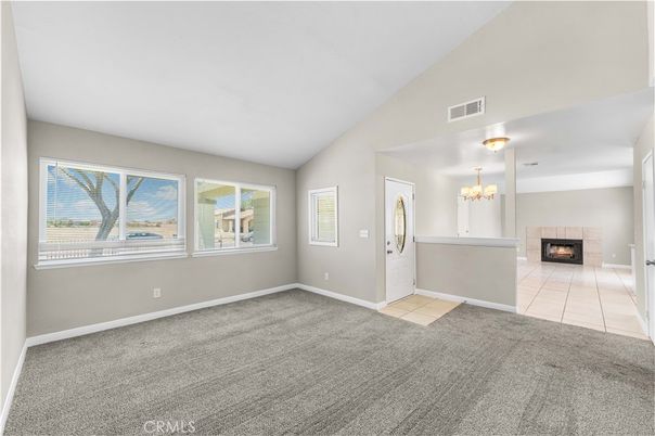 Empty room, Fireplace, Interior