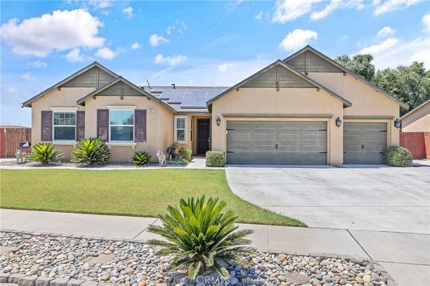 Attached, Exterior, Facade, Solar Panels, Ranch