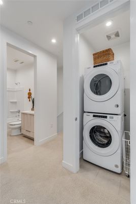 Bathroom, Interior, Recessed Lighting, Utility Closets, Washer