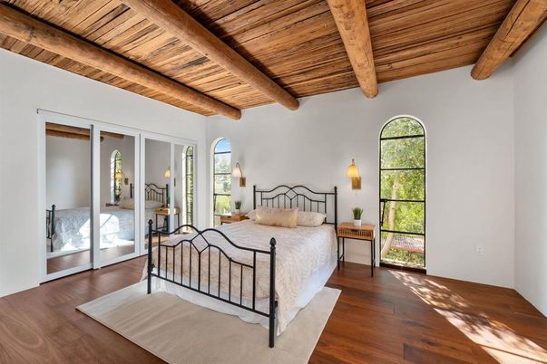 Bedroom, Interior, Wooden Beams, Wooden Ceilings, Wood Texture Flooring